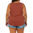 thumbnail image 4 of StSilkitty Plus Size Tank Tops for Womens Solid Color Loose V Neck Blouses Summer Beach Lightweight Soft Shirts, 4 of 7