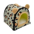 thumbnail image 2 of Casa para mascotas plegable 2 en 1 con cojín lavable y diseño de cremallera, convertible y cálida verde 26x26x26cm, 2 of 9