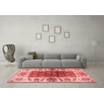 thumbnail image 3 of Ahgly Company Machine Washable Indoor Rectangle Abstract Red Modern Area Rugs, 7' x 9', 3 of 4