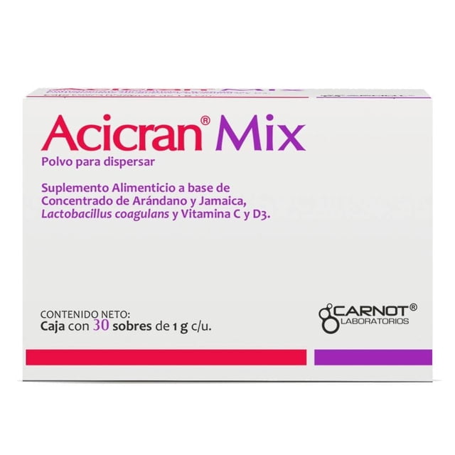 Suplemento Alimenticio Acicran en Polvo, 30 Sobres de 1gr c/u