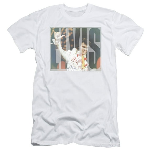 Elvis Presley Aloha Knockout Adult 30/1 T-Shirt White