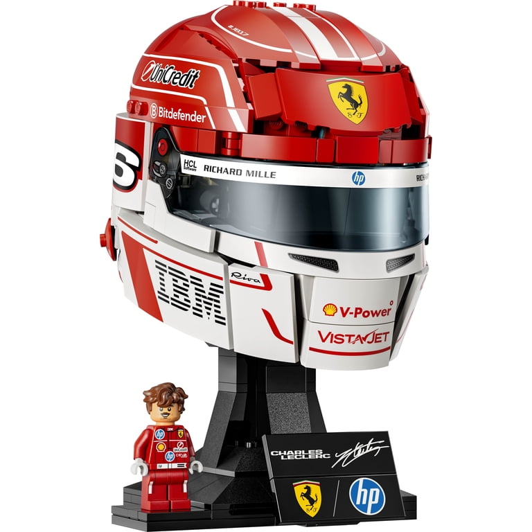 LEGO Editions Scuderia Ferrari HP Charles Leclerc Helmet - Building Set for Teens, Ages 14+ - Collectible F1 Display - Bedroom or Home Office Decor - Gift for Formula 1 Fans - 43014