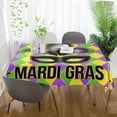 thumbnail image 6 of Coolnut Mardi Gras Tablecloth, Waterproof Washable Polyester Square Table Cover, Durable Tablecloth for Kitchen Dining Table Party Decor, 60"X 120", 6 of 7