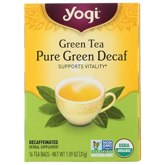 Yogi Tea - Green Tea Decaffeinated, 16 Bags, 1.1 oz