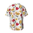 thumbnail image 2 of Xecao offers the Tulips Flowers for Men's Casual Short-sleeved Shirt, a button-up collared shirt with a pocket, perfect for beach vacations and yacht travel in the Medium size., 2 of 7