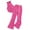 Hot Pink, variant on ZhuoLiL 9Years Old Clothes Fashion Girls Sleeveless Hanging Neck Top Casual Pants Two-Piece Set（8Y-12Y）