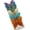 Rainbow/Gold, variant on Set of 12 Glitter Monarch Feather Butterfly Floral Picks (Purple Silver)