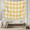 thumbnail image 5 of Plaid Yellle, Tapestry for Bedroom Wall Hanging Tapestry, Rural Abstract Geometric Lattice Ceiling Backdrop Tapestries Poster Blanket Wall Decor for Teens Room Living Room Dorm 55" x 73", 5 of 8