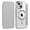 Grey, variant on Cutyskin for iPhone 15 Plus Flip Wallet Case, Built-in Camera Lens Protector [Compatible with MagSafe] Plating Transparent Business PU Leather RFID Blocking Credit Card Slots Phone Case,Purple