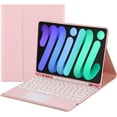 thumbnail image 2 of Touch Keyboard Case for iPad Mini 7 (A17 Pro) 2024/ Mini 6 8.3'' with Pencil Holder - Magnetically Detachable Touch Bluetooth Keyboard (Pink), 2 of 15