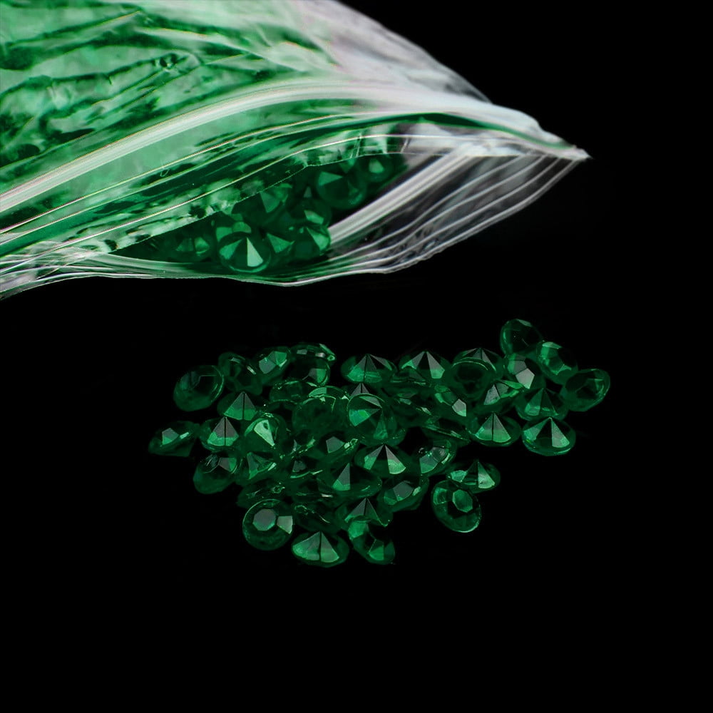 1000 Green Diamond Confetti Wedding Party Table Scatter Crystal Decoration 4.5mm 