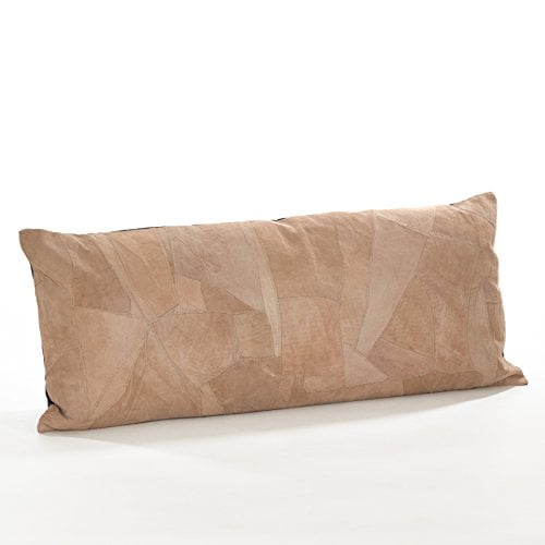Fennco Styles The Corium Collection Classic Leather Lumbar Throw Pillow - Poly Filled (12"x28")
