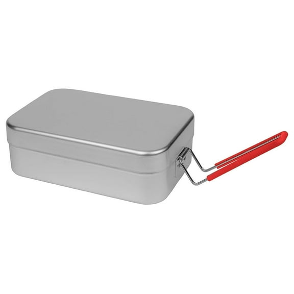 Mess Tin Reusable Sustainable Storage Container, Red Handle, Large