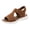 Brown, variant on Womens Wedge Chunky Platform Sandals Firm Knit Upper Memory Foam Shoes Lightweight Summer Athletic Walking Sneakers Black Size 8.5