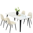 thumbnail image 4 of Homy Casa 63 inch Dining Set for 4, Large Table with Upholstered Chairs, 4 of 10