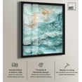 thumbnail image 2 of Teal Tiered Turbulence Shadowbox Print Teal Abstract Art by Art Remedy, Black Frame, 30 x 36, 2 of 7
