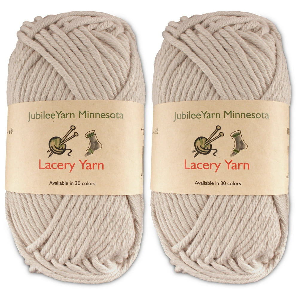 Bulky Weight Lacery Yarn 100g 2 Skeins 100 Cotton Vapor Grey