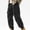 Black, variant on hoksml Men's Outdoor Hiking Pants Casual Loose Lightweight Ripstop Cargo Pants Solid Color Multi Pockets High Waist Bind Work Trousers Summer Clearance