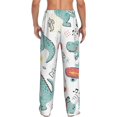 thumbnail image 3 of Balery Music Lover Dinosaur print Men's Pajama Pants,Ultra Lightweight Pjs,Lounge Pant-Small, 3 of 9
