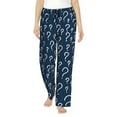 thumbnail image 1 of Fotbe Question Marks Pantalones de Pijama para Mujer, Pantalones de Dormir, Pantalones Pj con Cordón y Bolsillos-Large, 1 of 6