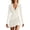 White Dress for Women, variant on HAPIMO V Neck Turn Down Collar Fringe Wrap Mini Dress Women Western Dress for Party Brown L