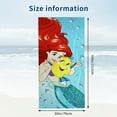 thumbnail image 3 of Heduofu Kids Bath/Pool/Beach Towel - Featuring Ariel and Flounder - Super Soft &amp; Absorbent Fade Resistant Towel 30x60in, 3 of 9