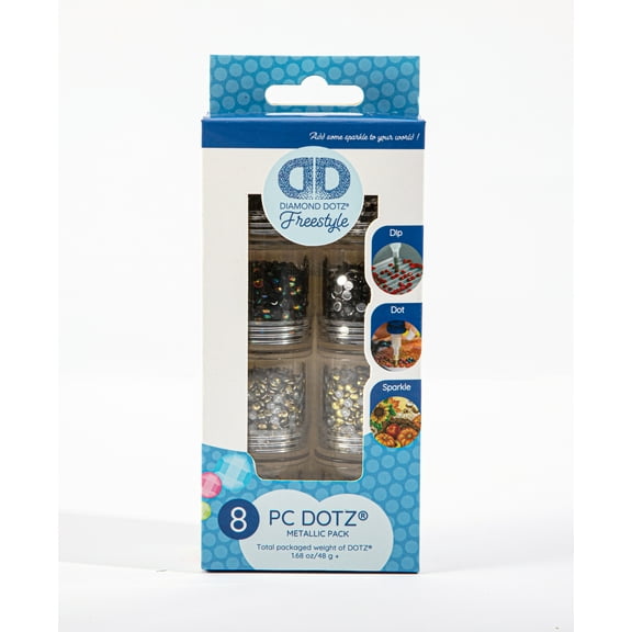 DIAMOND DOTZ® Freestyle DOTZ® Pack - Metallic - 8 Cylinders