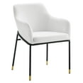thumbnail image 3 of Modway Jovi Performance Velvet Dining Armchair Set of 2 in Black White, 3 of 8