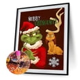 thumbnail image 2 of Pintura de diamante 5D DIY Taladro redondo completo The Grinch Home Decor Art Craft (B5386) FLhrweasw Nuevo, 2 of 9