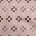 thumbnail image 1 of oneOone Cotton Flex Dusty Pink Fabric Geometric Fair Isle Pattern Sewing Craft Projects Fabric Prints By Yard 40 Inch Wide, 1 of 4