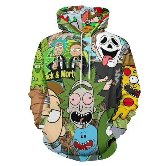 Rick And Morty Unisex Sweatshirts Loose Pullover Sweater Hooded Hoodie 3D Printing Jacket Winter Fall Clothes S