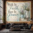 thumbnail image 6 of Distressed Light Blue With Teal Weathered Aged Texture, Inspirational Illustration for Quote Lovers, Typography Decor, Mother's Day Gift, Tapestry Wall Hanging for Bedroom and Dorm, 6 of 7