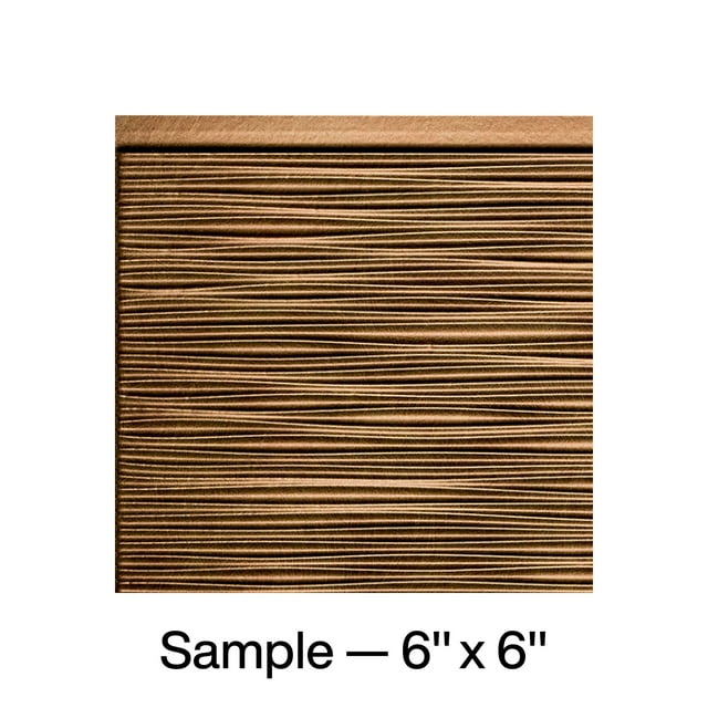 FASÄDE Ripple Decorative Vinyl Backsplash Panel in Antique Bronze (6X6 Inch Sample