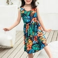 thumbnail image 2 of Utoimkio Girls Dress Kid Floral Sleeveless Sundress Summer Toddler Girl Clothes Sleeveless Dresses for Girls 3-15 Years, 2 of 4