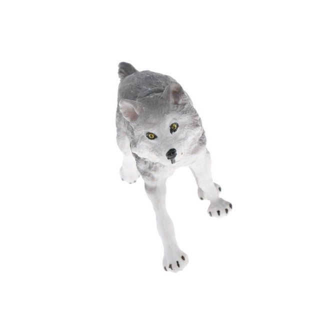 serony Simulation Animals Model Figure Kids Educational Toy Decor Gray Wolf