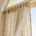 thumbnail image 4 of Boho Curtains for Living Room 96 Inch Length Bedroom Drapes Semi Sheer Farmhouse Long Rod Pocket Window Curtains 2 Panels Printed Double Layer Voile Overlay Aesthetic Window Treatments, 4 of 7