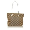 Pre-Owned Gucci GG Eclipse Tote Bag Canvas Fabric Brown