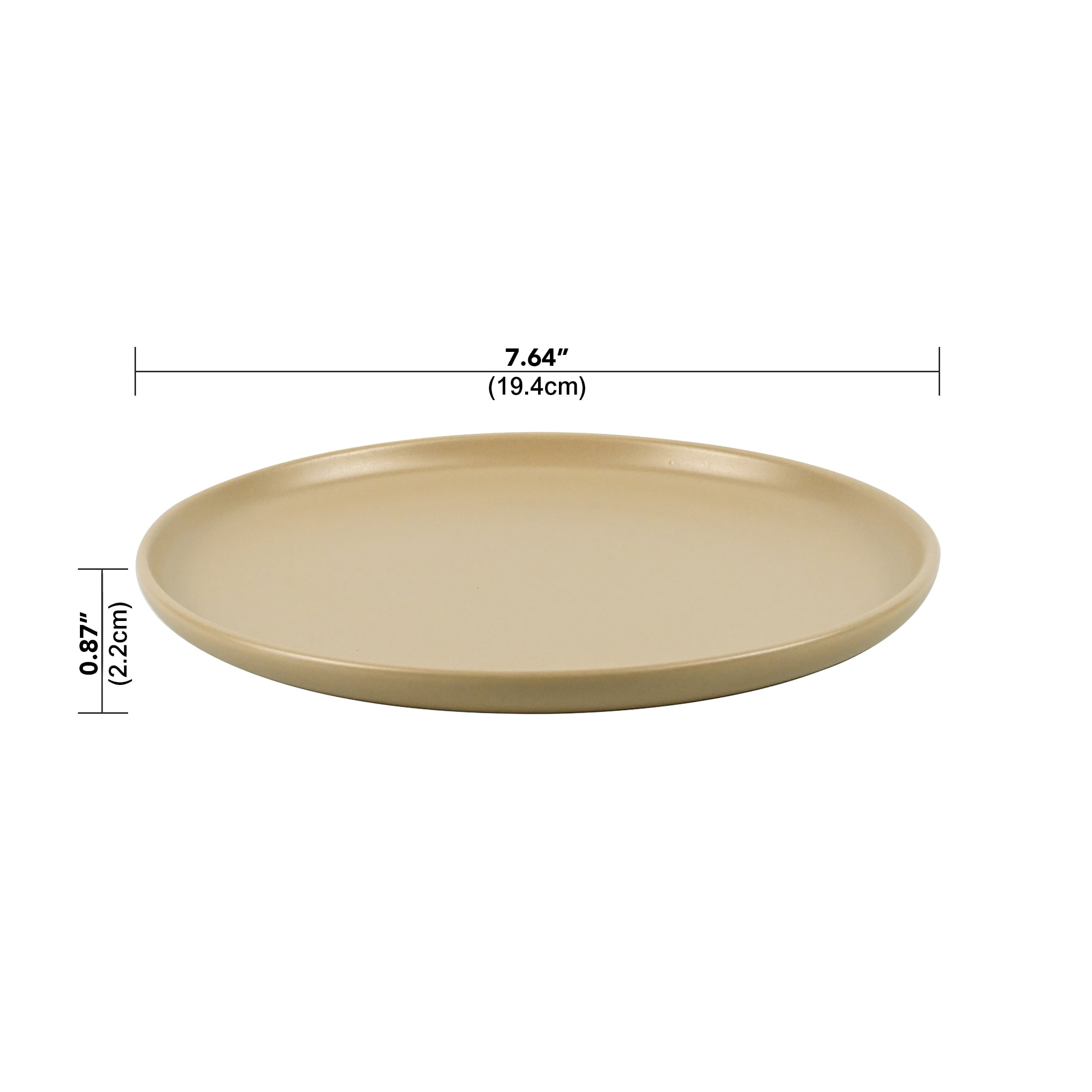 Mainstays Alessandra Matte Brown Round Stoneware Salad Plate