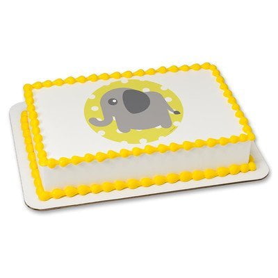 8 Round Baby Elephant Baby Shower Edible Cake Cupcake Party 8 Round Baby Elephant Baby Shower Edible Cake Cupcake Party
