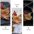 thumbnail image 3 of GHSDFBB Thanksgiving Brooch Pin Autumn Brooch Fall Leaves Enamel Pin Maple Leaf Lapel Pin Maple Leaf Jewelry Gifts Decorations (Colorful), 3 of 7