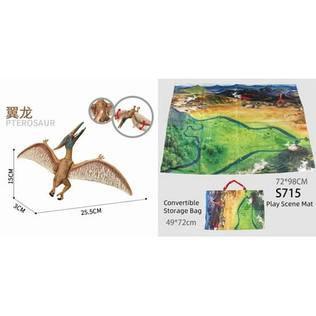 Simulated Dinosaur Toys for Toddlers, Realistic Jurassic World Toys for Kids, Jumbo Dinosaur Toys for Boys and Girls Gift(PTEROSAUR+S715)