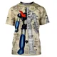thumbnail image 2 of Camiseta de manga corta con estampado 3D de Mazinger Z para hombre, camiseta moderna con patrón de transformadores, comodidad urbana de verano, 2 of 5