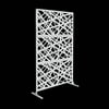 6' H x 4' W Laser Cut Metal Privacy Screen,Metal Privacy Screen Fence, Metal Wall Art, Outdoor Indoor Privacy Metal Panel(4' H x 2' W White 3Pcs)