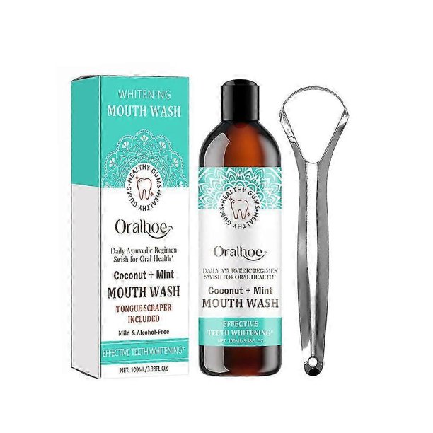 1-3pcs Natural Coconut Oil Pulling Alcohol Free Mouthwash For Fresh Breath, Gum Health