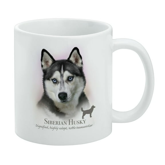 Siberian Husky Dog Breed White Mug
