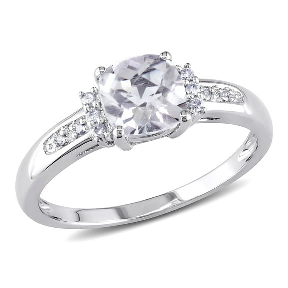 Everly Women's Topaz 10K White Gold Engagement Ring
