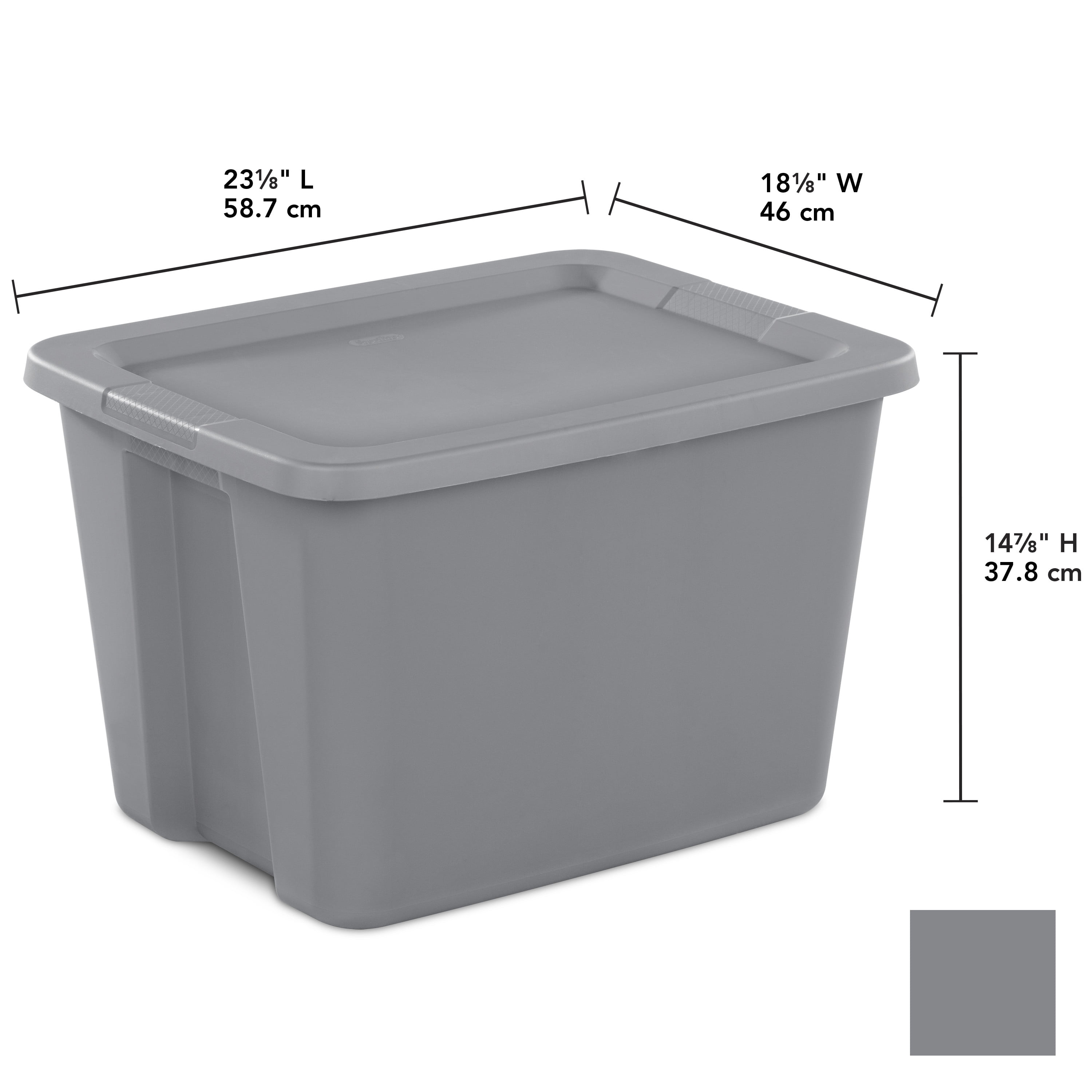 Sterilite 18 Gallon Tote Box Plastic, Turmeric 