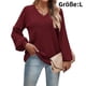 thumbnail image 1 of Camisas de mujer de manga larga, suéteres elegantes de manga larga, tops casuales., 1 of 5