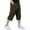 AB02-Army Green, variant on Lumtrix Men'S Cargo Shorts Casual Twill Elastic 3/4 Capri Pants Below Knee Long Shorts Hiking Elastic Waist Capri Shorts With Pockets Army Green 3XL