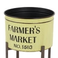 thumbnail image 5 of DecMode 22", 25", 28"H Farmer's Market Multi Colored Metal Planter with Removable X-Stands (3 Count), 5 of 23